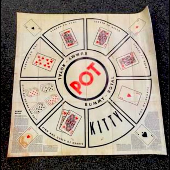 Vintage Rummy Royal Vinyl Playing Board 30x30
